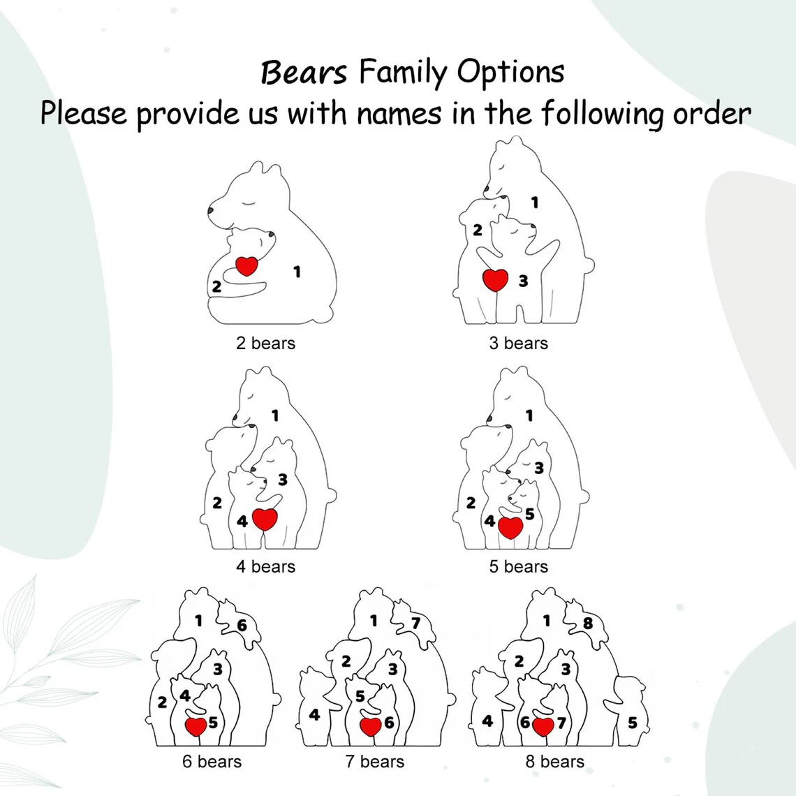 Personalized Wooden Mom & Baby Bear Puzzle – First Mother’s Day Gift - Image 6