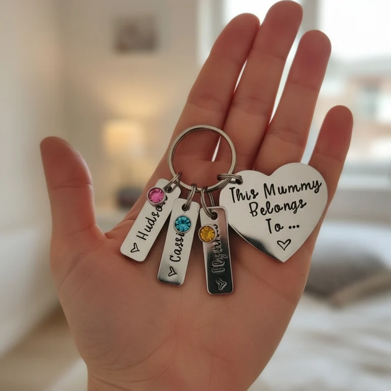 Personalized Mummy Birthstone Keyring – This Mummy Belongs To Gift - Image 4