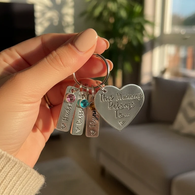 Personalized Mummy Birthstone Keyring – This Mummy Belongs To Gift - Image 5