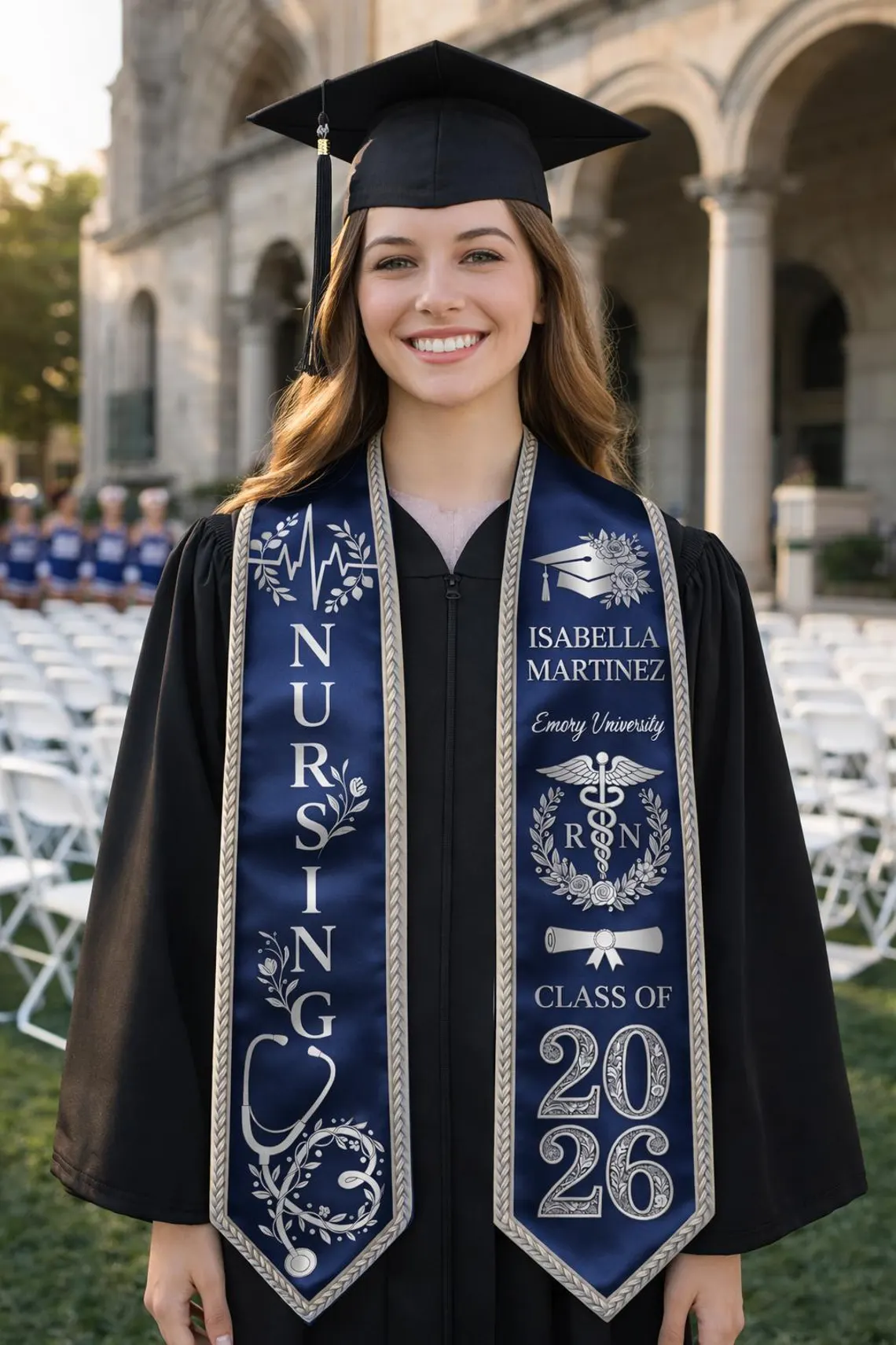 Personalized Nursing Graduation Stole – Custom RN Sash Gift - Image 3