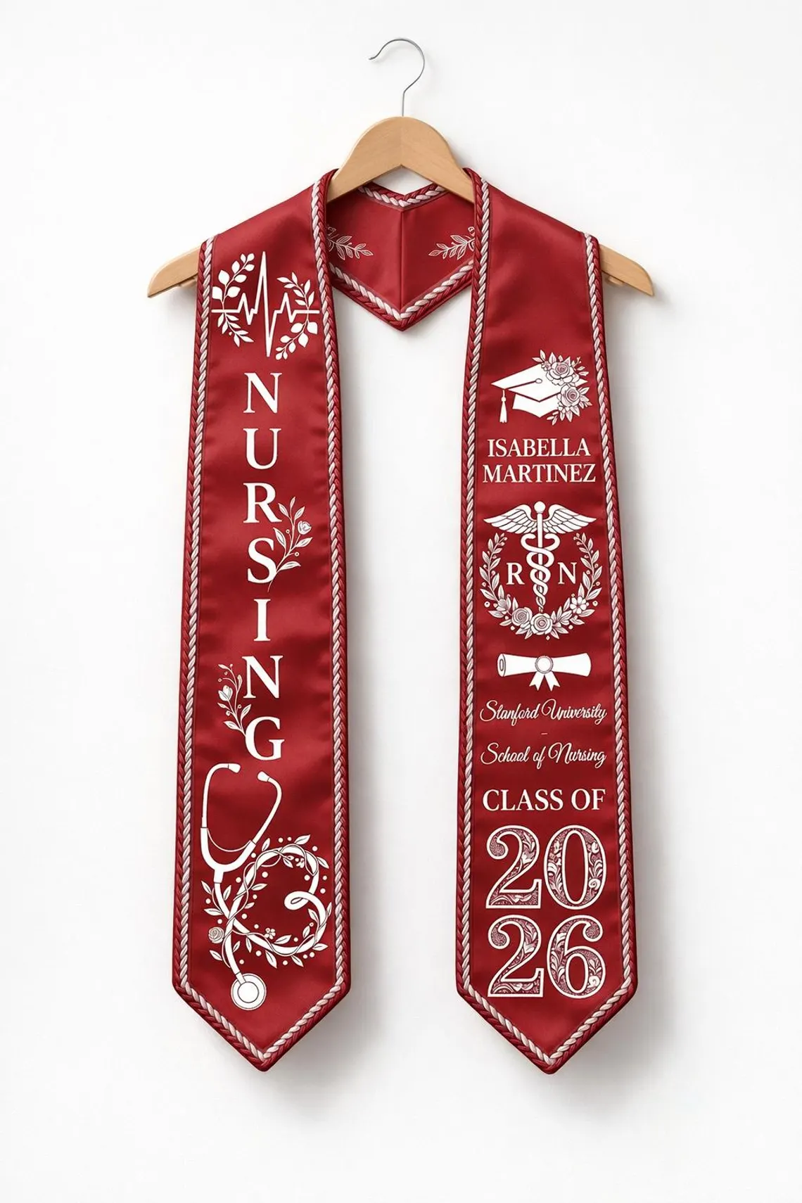 Personalized Nursing Graduation Stole – Custom RN Sash Gift - Image 5
