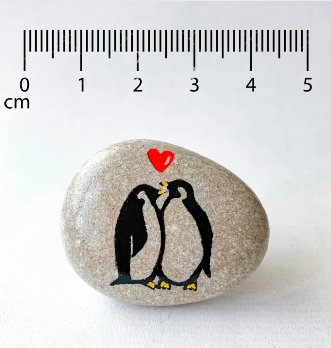 Personalized Penguin Valentine’s Gift for Him & Her | Custom Pebble - Image 5