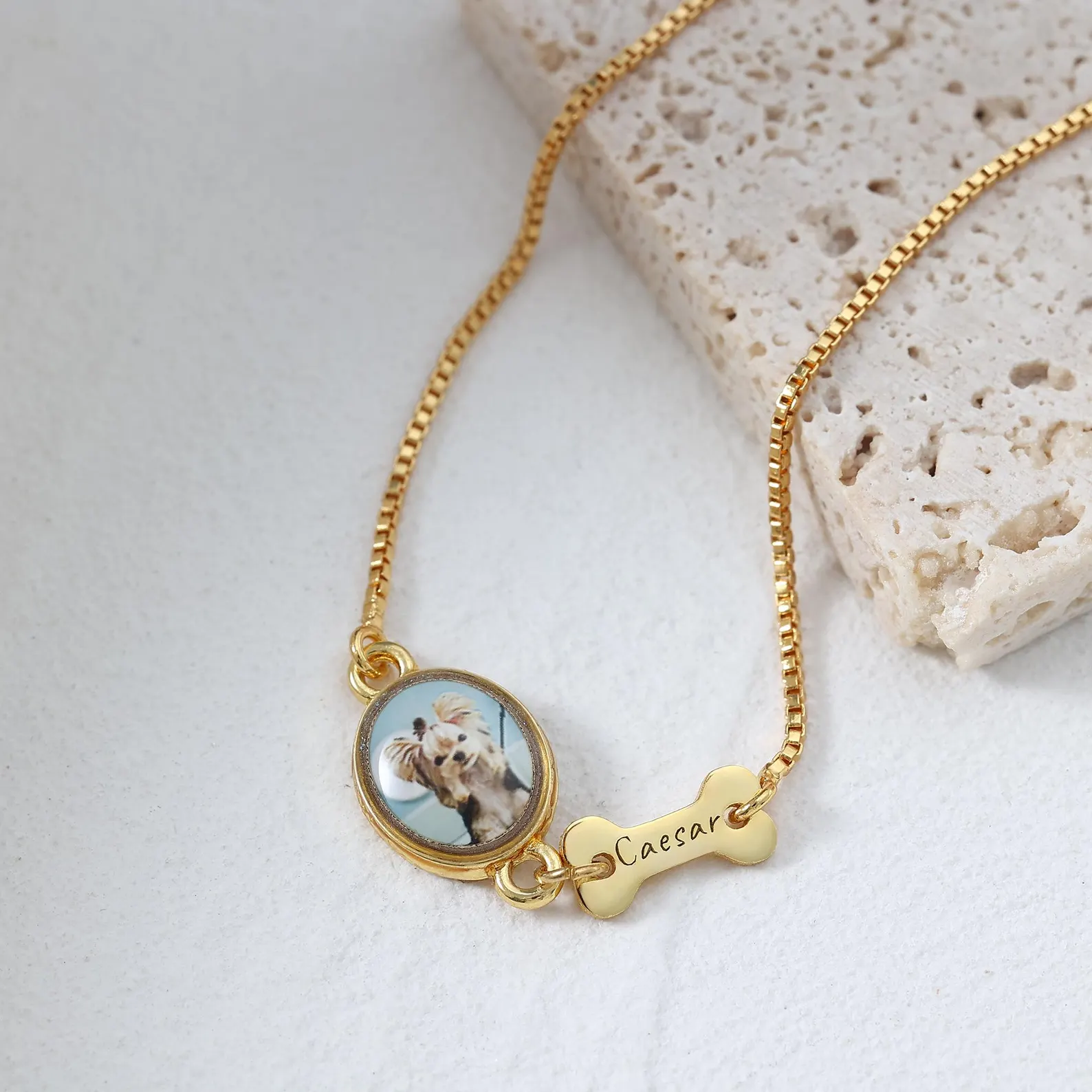 Personalized Pet Photo Bracelet | Custom Name Memorial Jewelry - Image 3