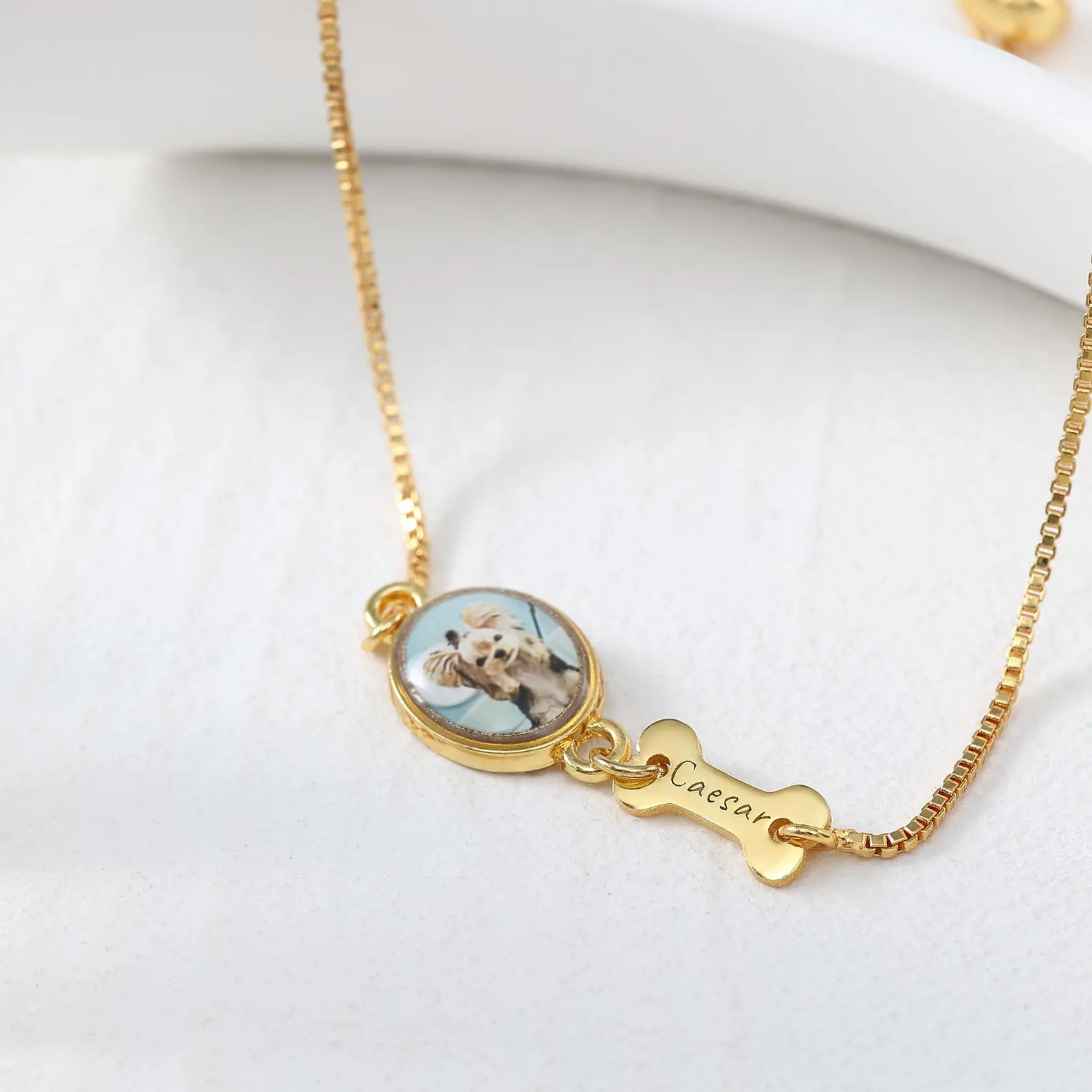 Personalized Pet Photo Bracelet | Custom Name Memorial Jewelry - Image 4