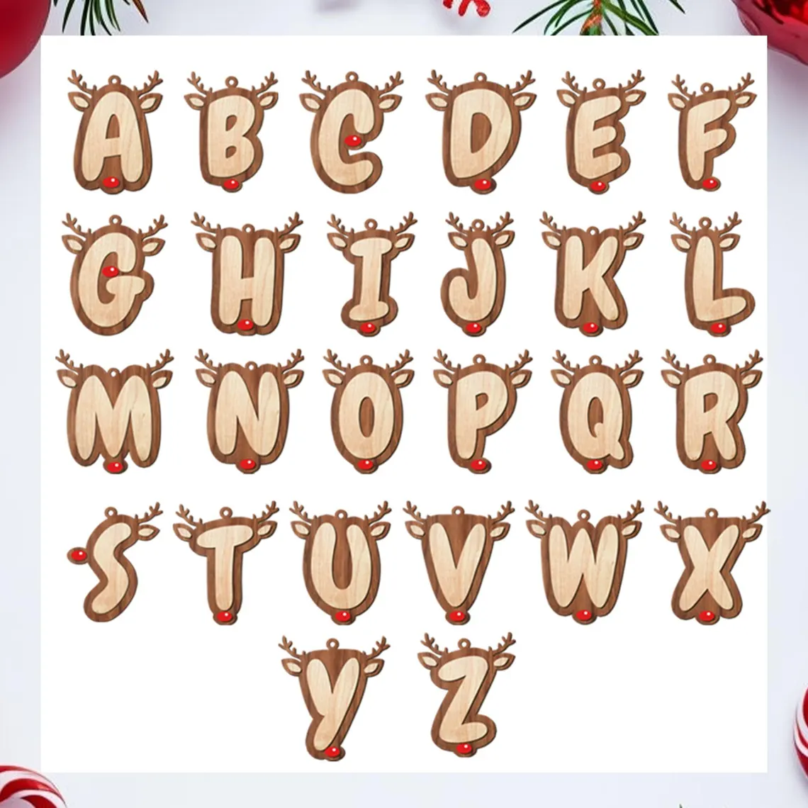 Personalized Reindeer Christmas Name Ornament – Family Holiday Decor - Image 6