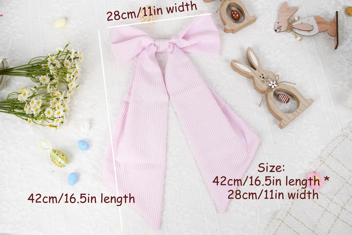 Custom Name Embroidered Bow for Easter Baskets & Spring Keepsakes - Image 6