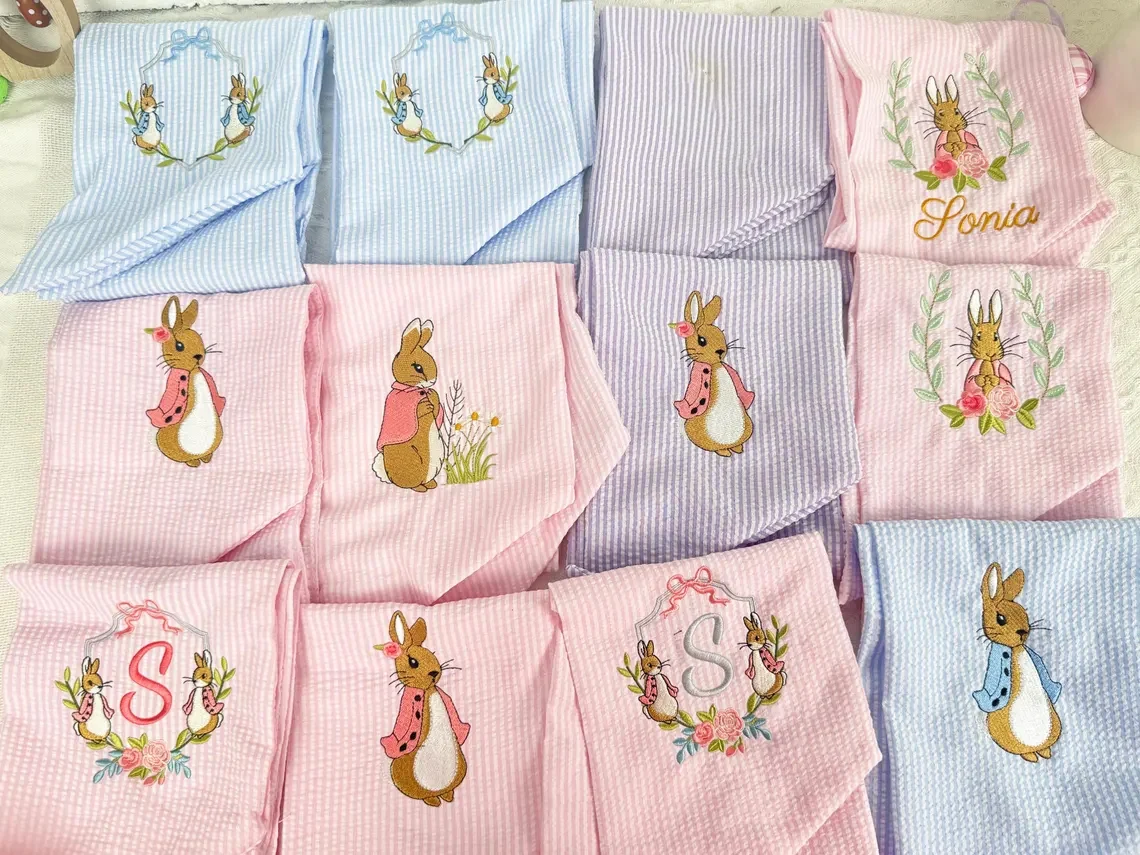 Custom Name Embroidered Bow for Easter Baskets & Spring Keepsakes - Image 8