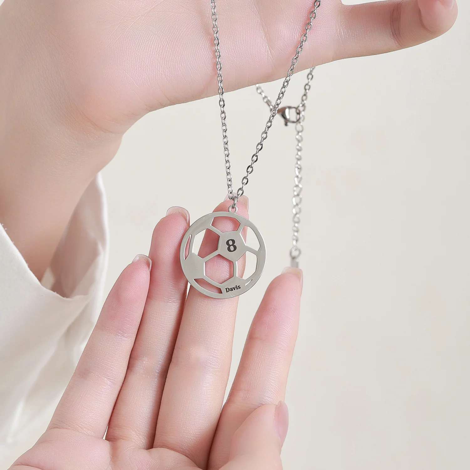 Personalized Name Sports Necklace – Football, Basketball & More - Image 12