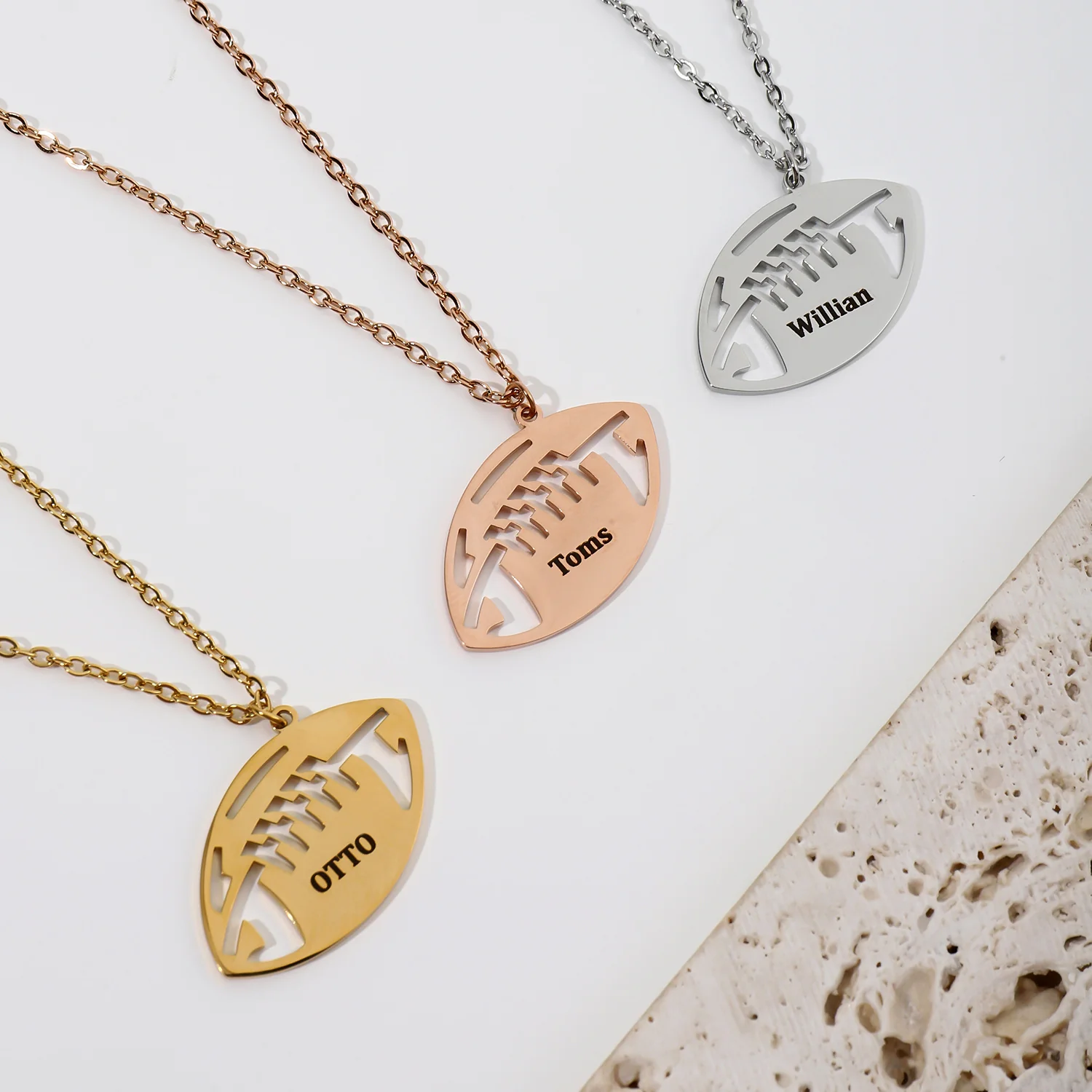 Personalized Name Sports Necklace – Football, Basketball & More - Image 3