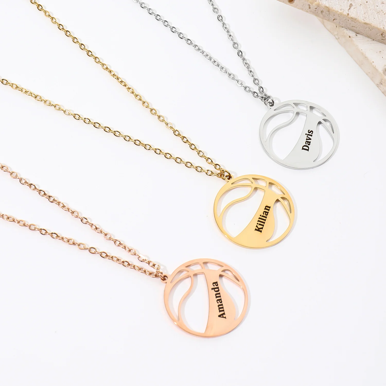 Personalized Name Sports Necklace – Football, Basketball & More - Image 5