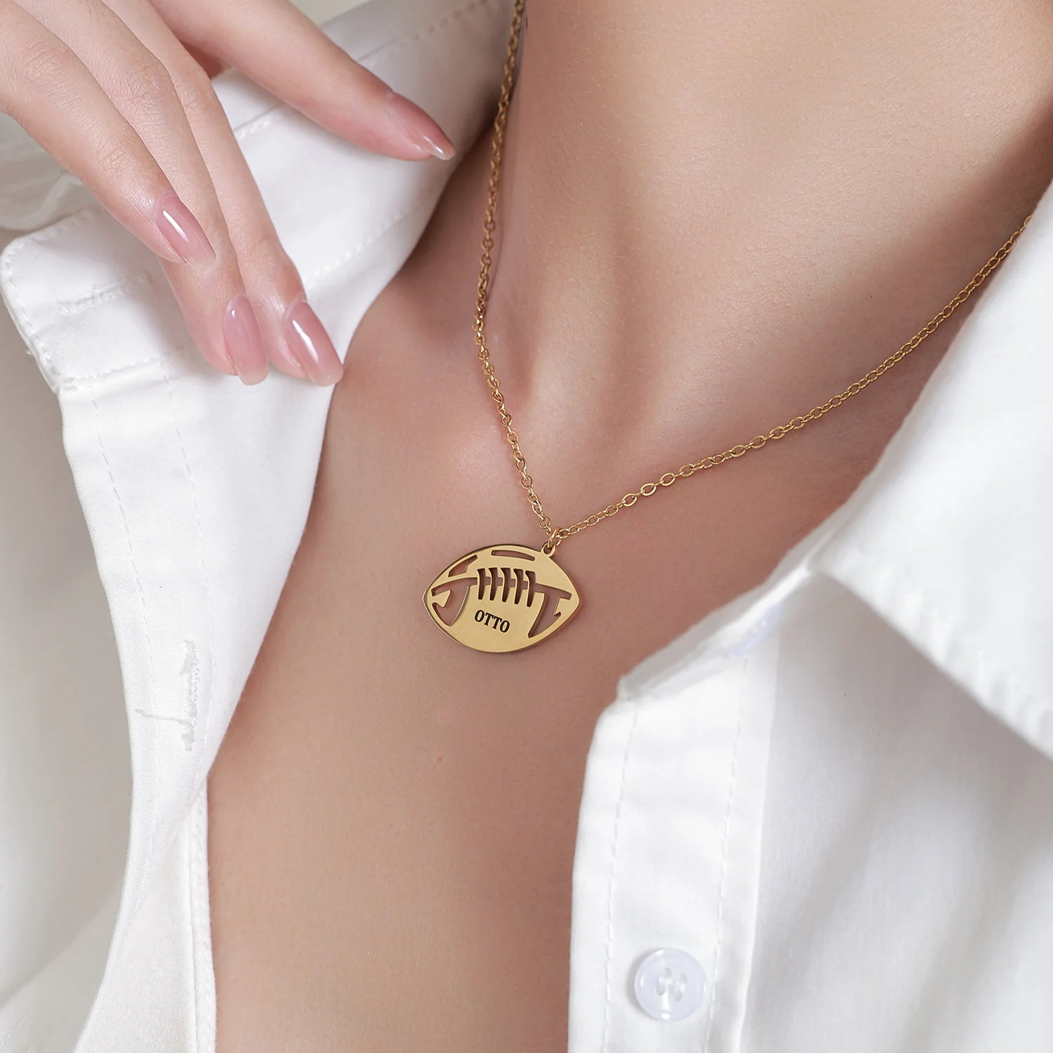 Personalized Name Sports Necklace – Football, Basketball & More - Image 9
