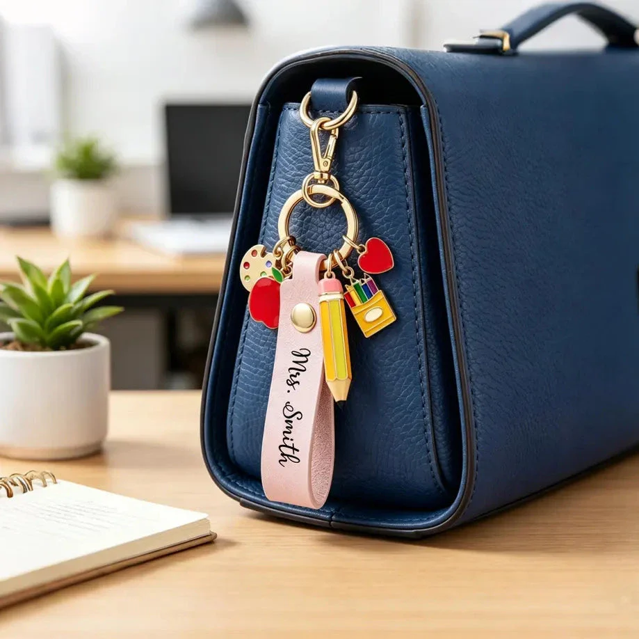 Personalized Teacher Keychain Set (2pcs) | Custom Name Gift - Image 2