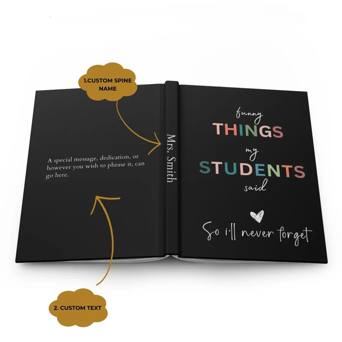 Personalized Teacher Notebook – Custom Name Hardcover Journal - Image 2