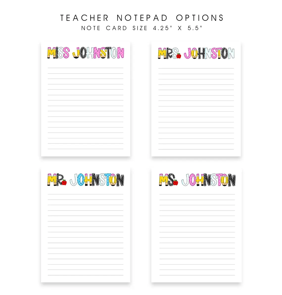 Personalized Teacher Notepad – Custom Gift for Teacher Appreciation - Image 6