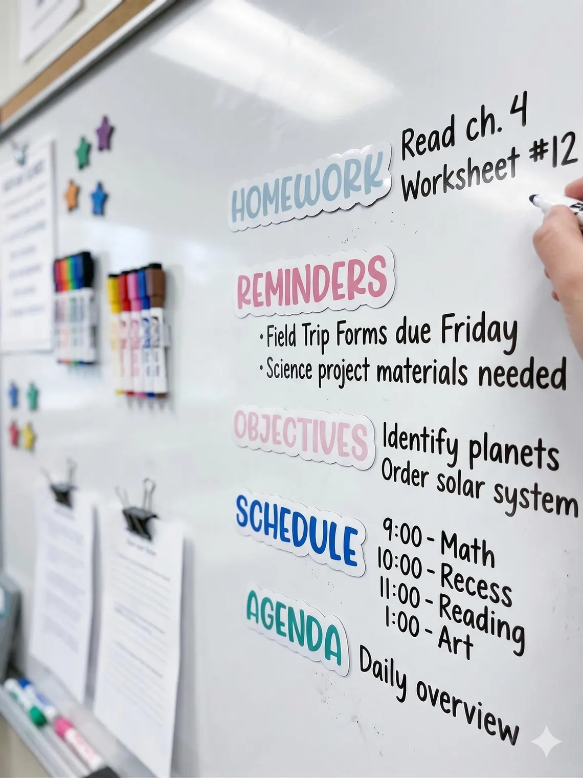 Personalized Teacher Whiteboard Magnets | Custom Classroom Labels - Image 2