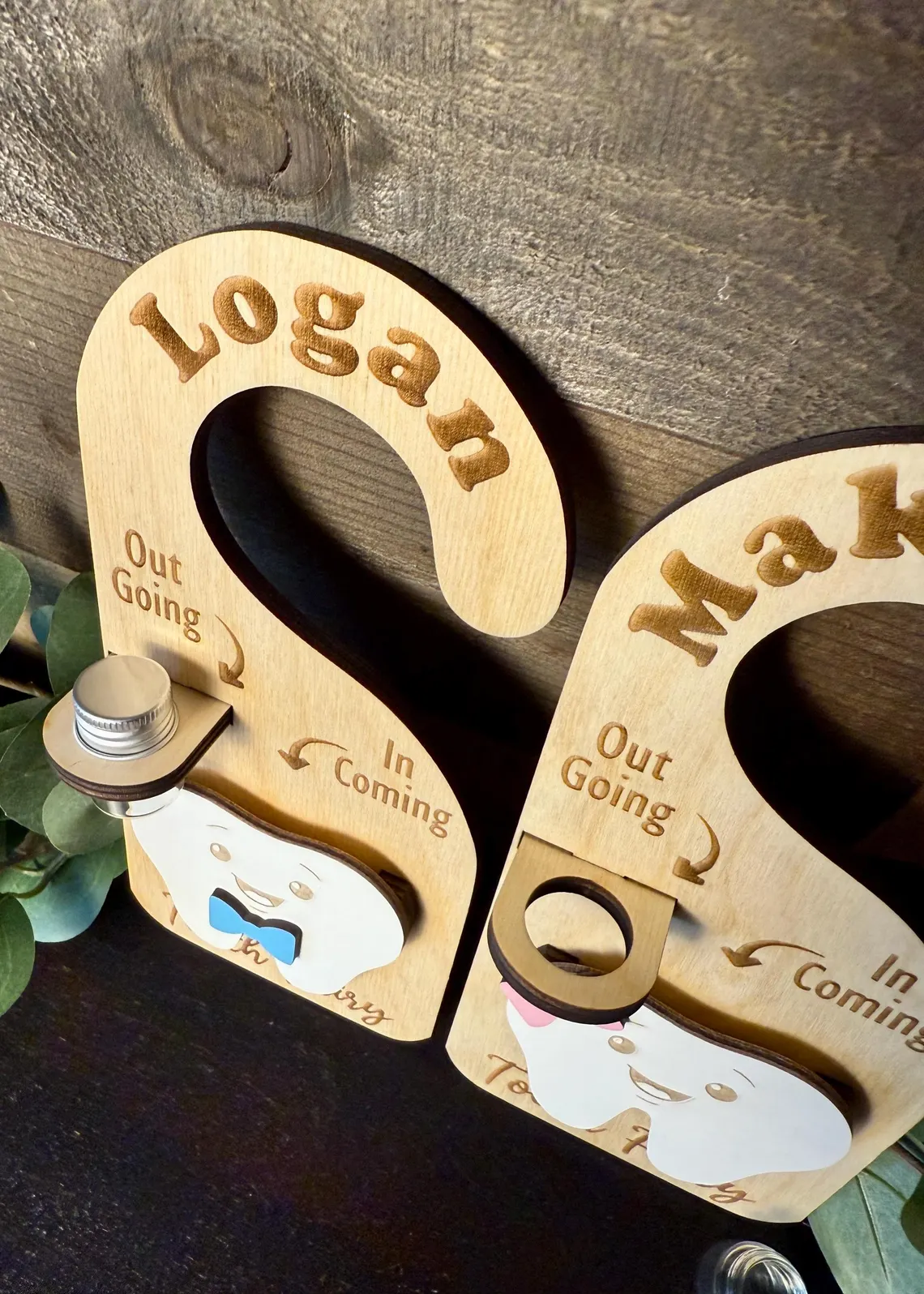 Personalized Tooth Fairy Door Hanger – Custom Name Tooth Holder with Jar - Image 4
