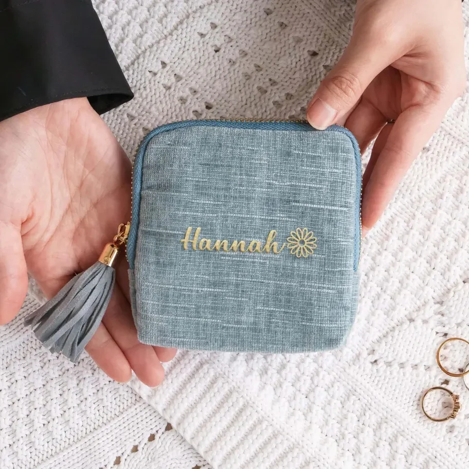 Travel Jewelry Case – Personalized Jewelry Organizer for Women, Custom Bridesmaid Gift - Image 4