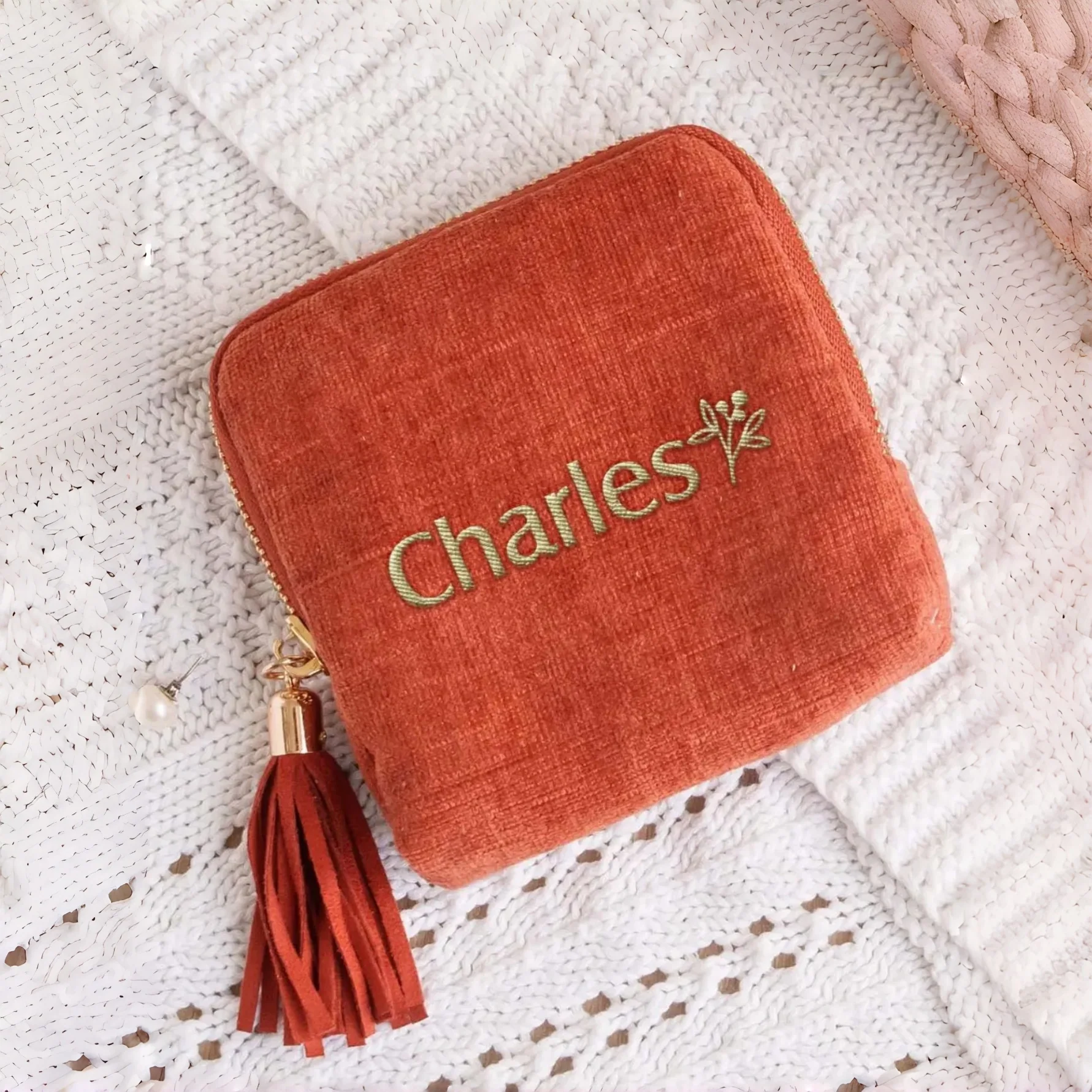 Travel Jewelry Case – Personalized Jewelry Organizer for Women, Custom Bridesmaid Gift - Image 6