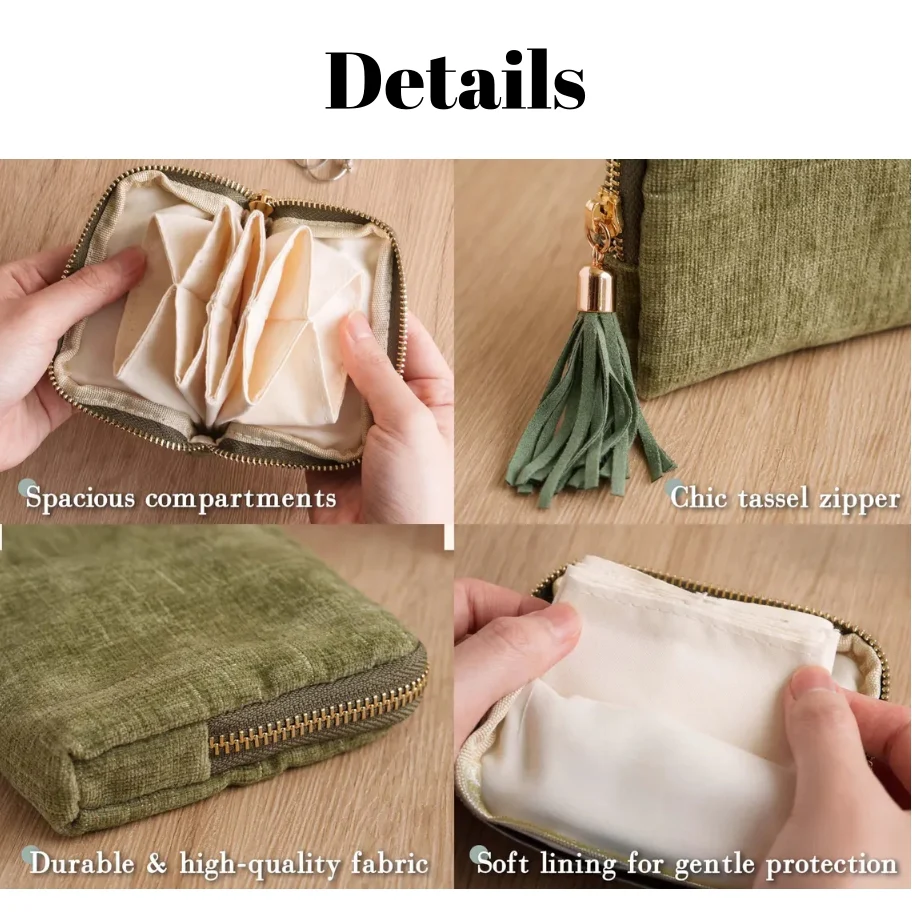 Travel Jewelry Case – Personalized Jewelry Organizer for Women, Custom Bridesmaid Gift - Image 7