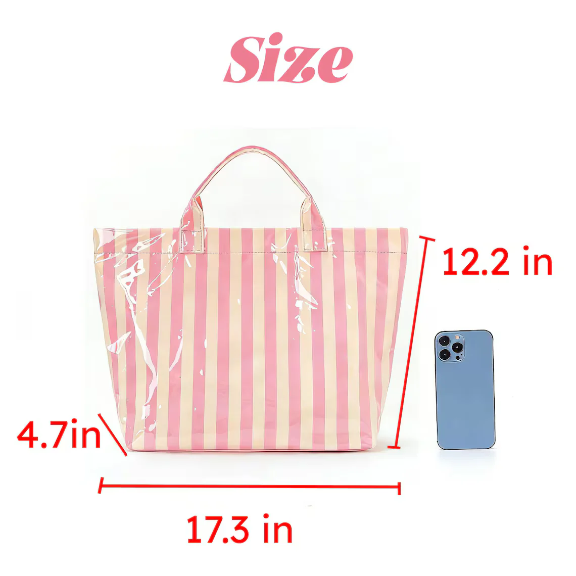 Personalized Waterproof Beach Tote Bag – Embroidered Name PVC Tote - Image 8