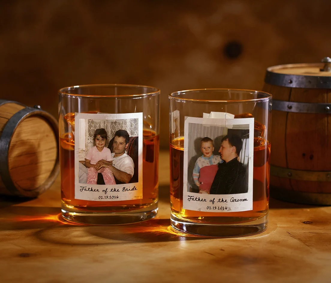 Personalized Whiskey Glass – Custom Photo & Text Gift for Him - Image 2