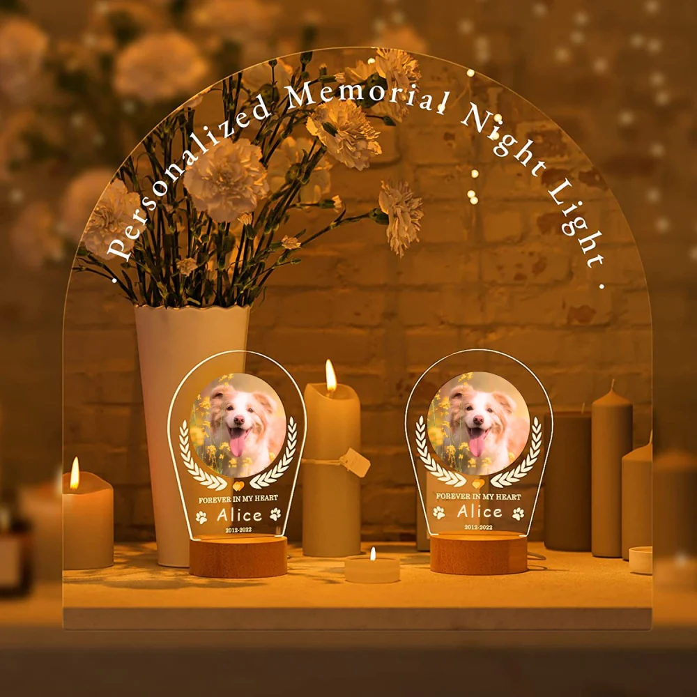 Personalized Wooden Acrylic Pet Memorial Frame β Customizable Photo & Text Memorial for Pets πΎ - Image 7