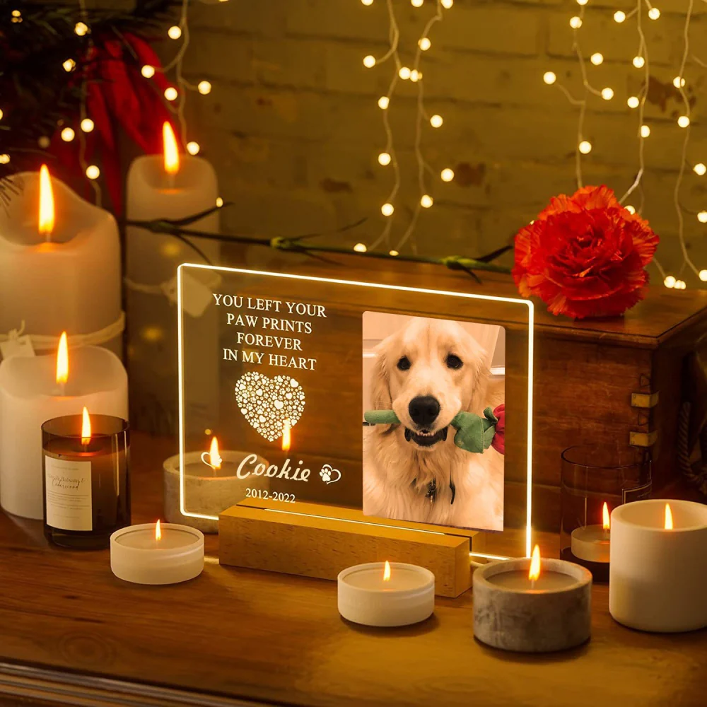 Personalized Wooden Acrylic Pet Memorial Frame β Customizable Photo & Text Memorial for Pets πΎ - Image 8