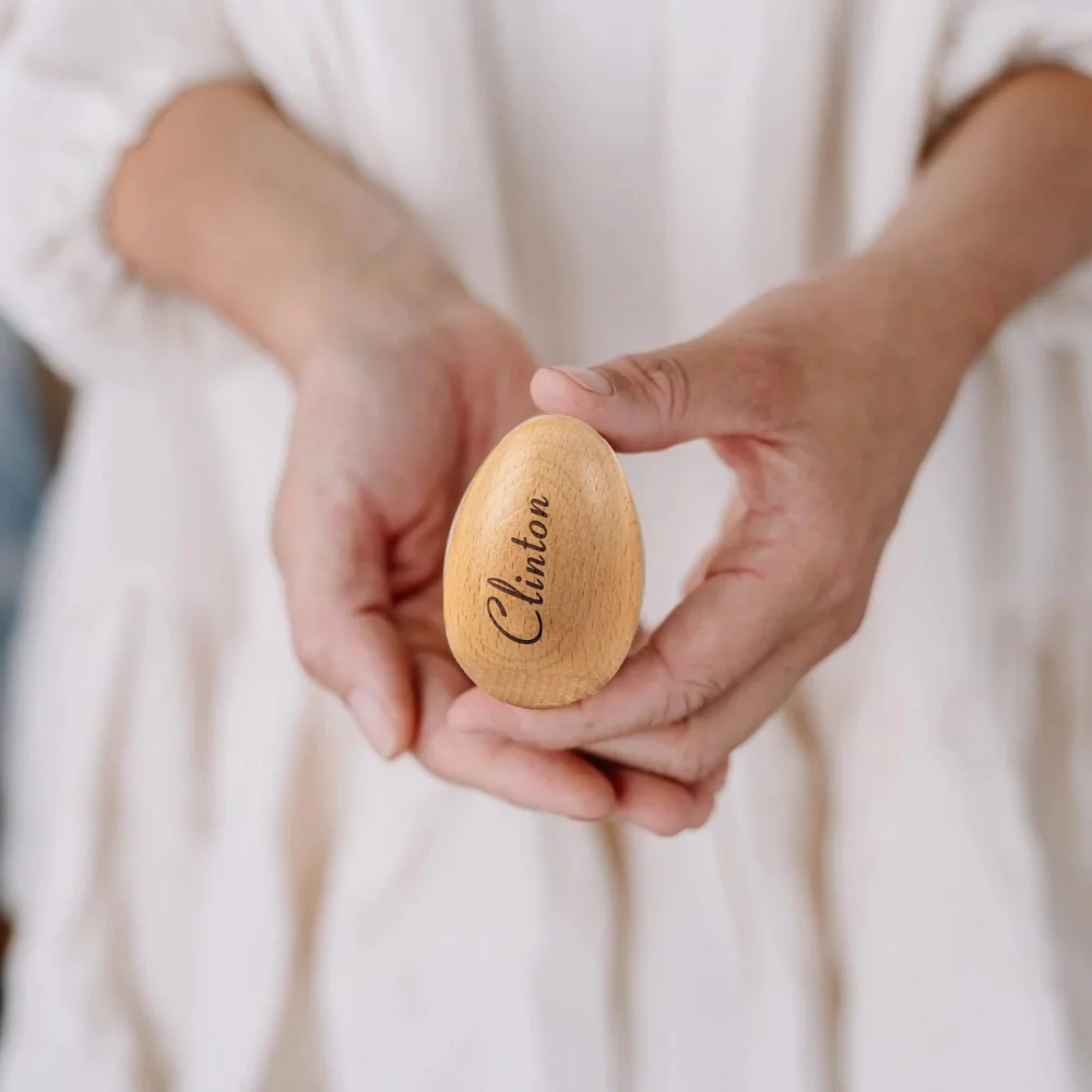 Personalized Wooden Easter Egg – Laser Engraved Easter Gift for Kids 🐣🎁 - Image 3