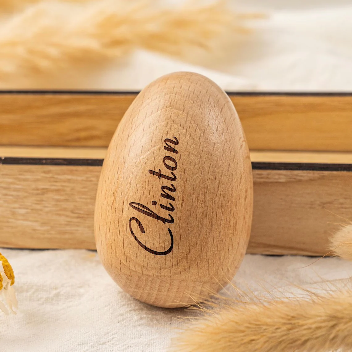 Personalized Wooden Easter Egg – Laser Engraved Easter Gift for Kids 🐣🎁 - Image 5