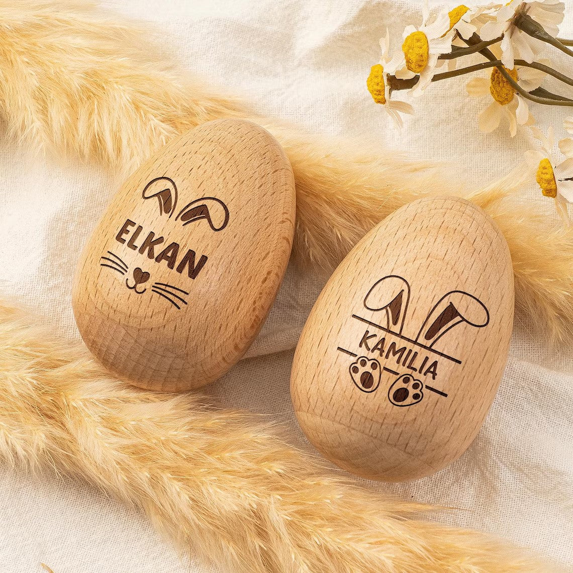 Personalized Wooden Easter Egg – Laser Engraved Easter Gift for Kids 🐣🎁 - Image 6