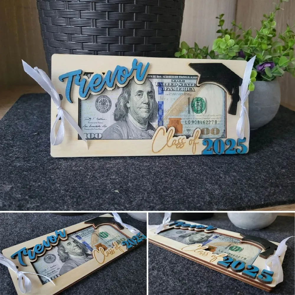 Custom Wooden Money Holder – Personalized Graduation Gift - Image 6