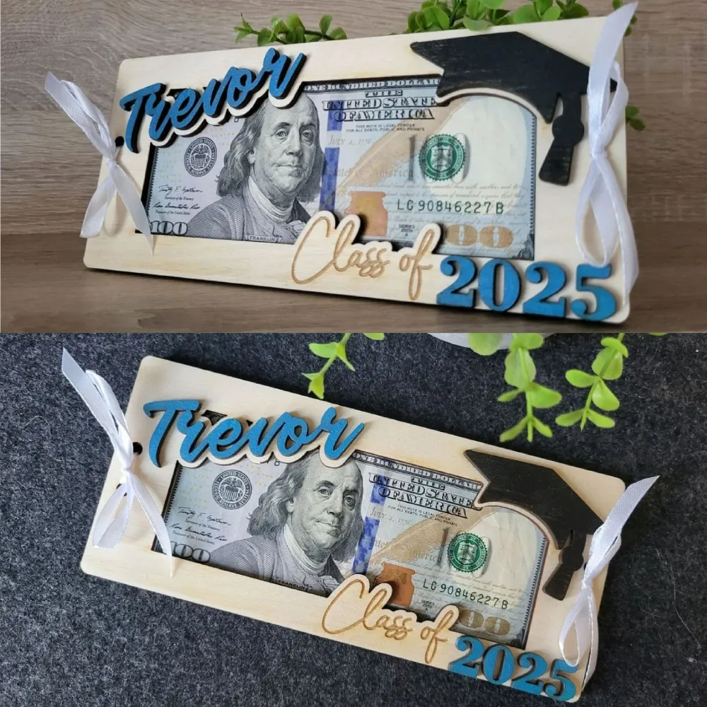 Custom Wooden Money Holder – Personalized Graduation Gift - Image 7