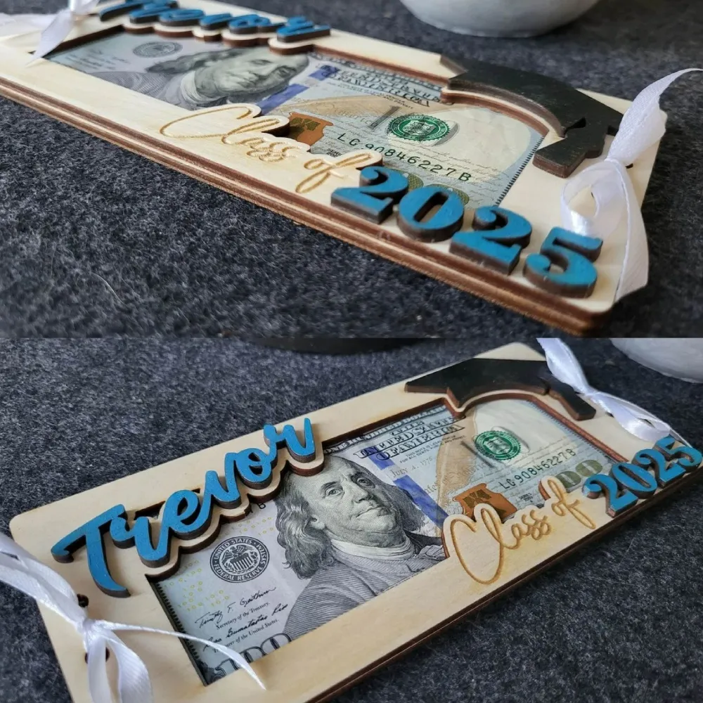 Custom Wooden Money Holder – Personalized Graduation Gift - Image 8