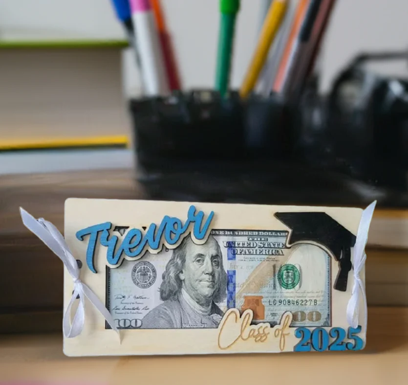 Custom Wooden Money Holder – Personalized Graduation Gift - Image 9