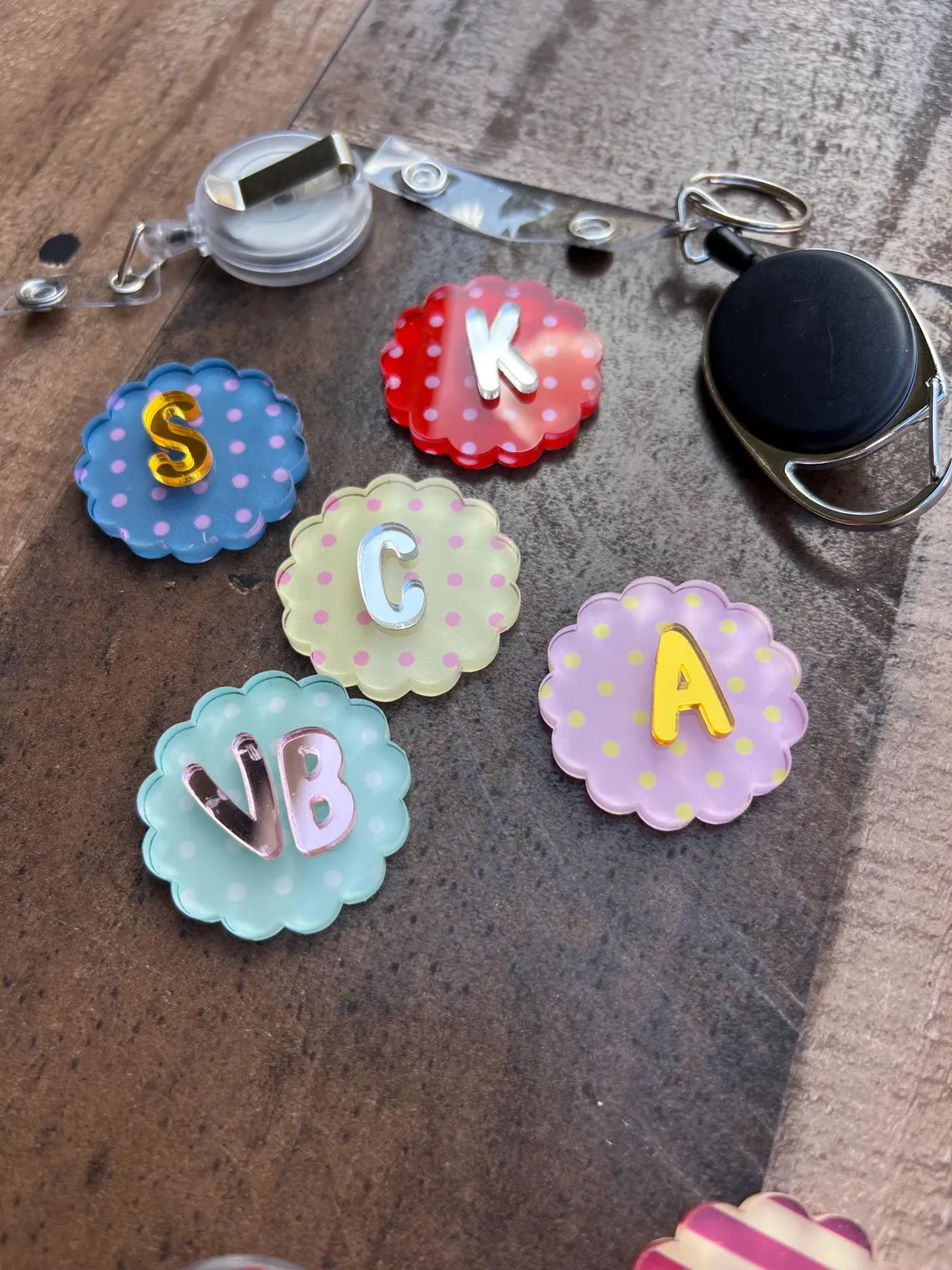 Pink Nurse Badge Reel | Custom RN Name Retractable ID Holder - Image 3