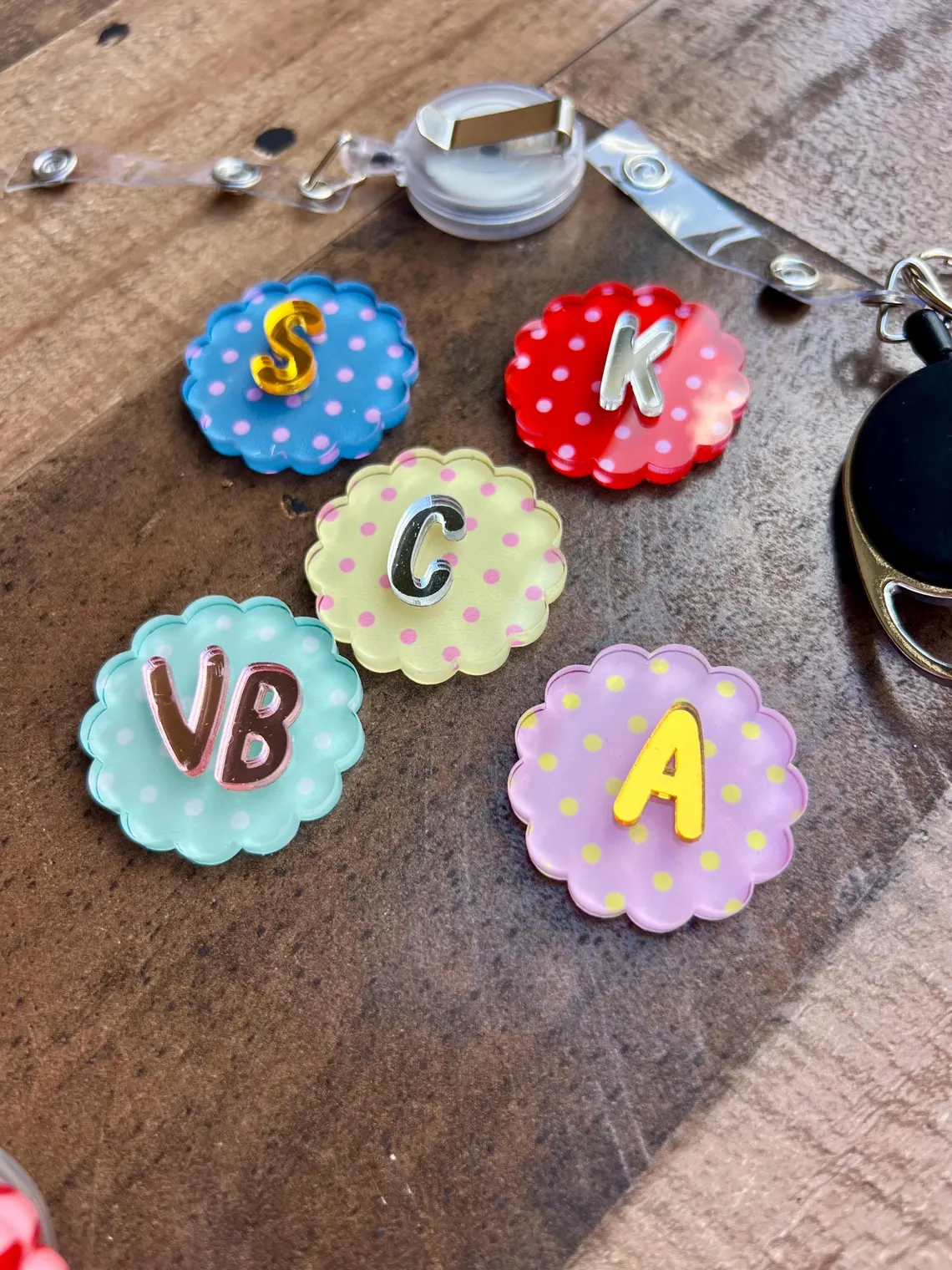 Pink Nurse Badge Reel | Custom RN Name Retractable ID Holder - Image 5