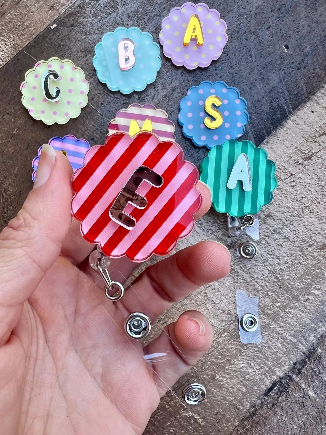 Pink Nurse Badge Reel | Custom RN Name Retractable ID Holder - Image 6