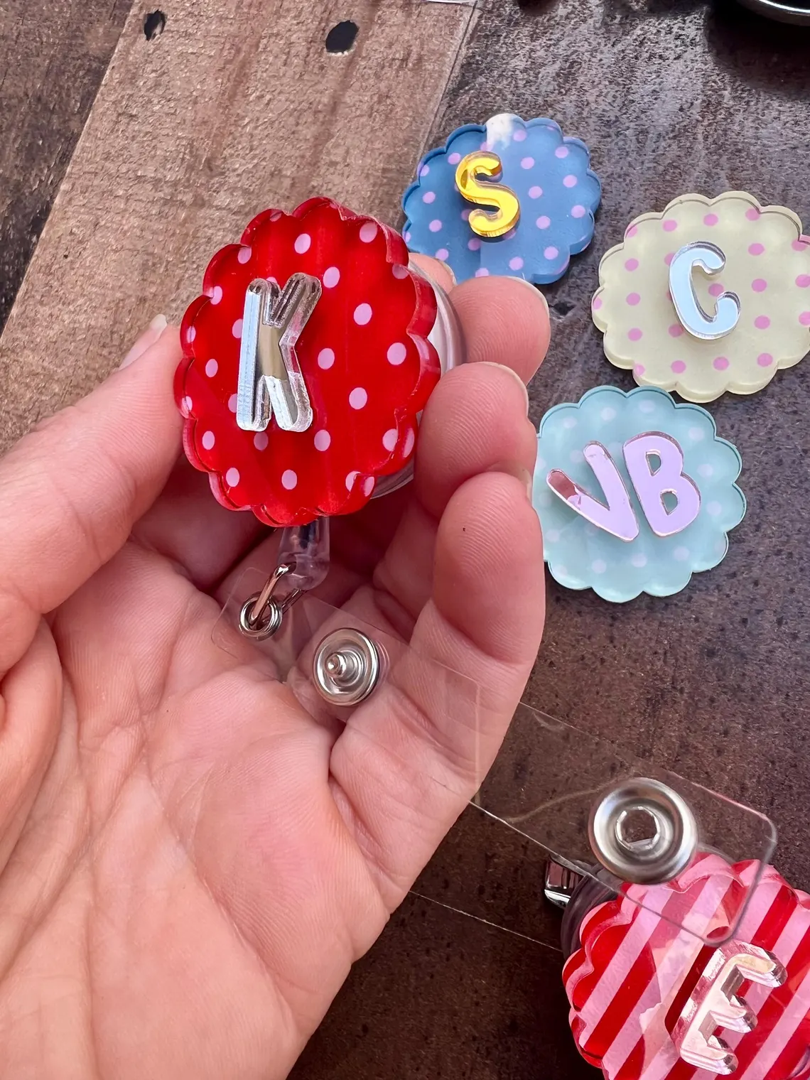 Pink Nurse Badge Reel | Custom RN Name Retractable ID Holder - Image 8