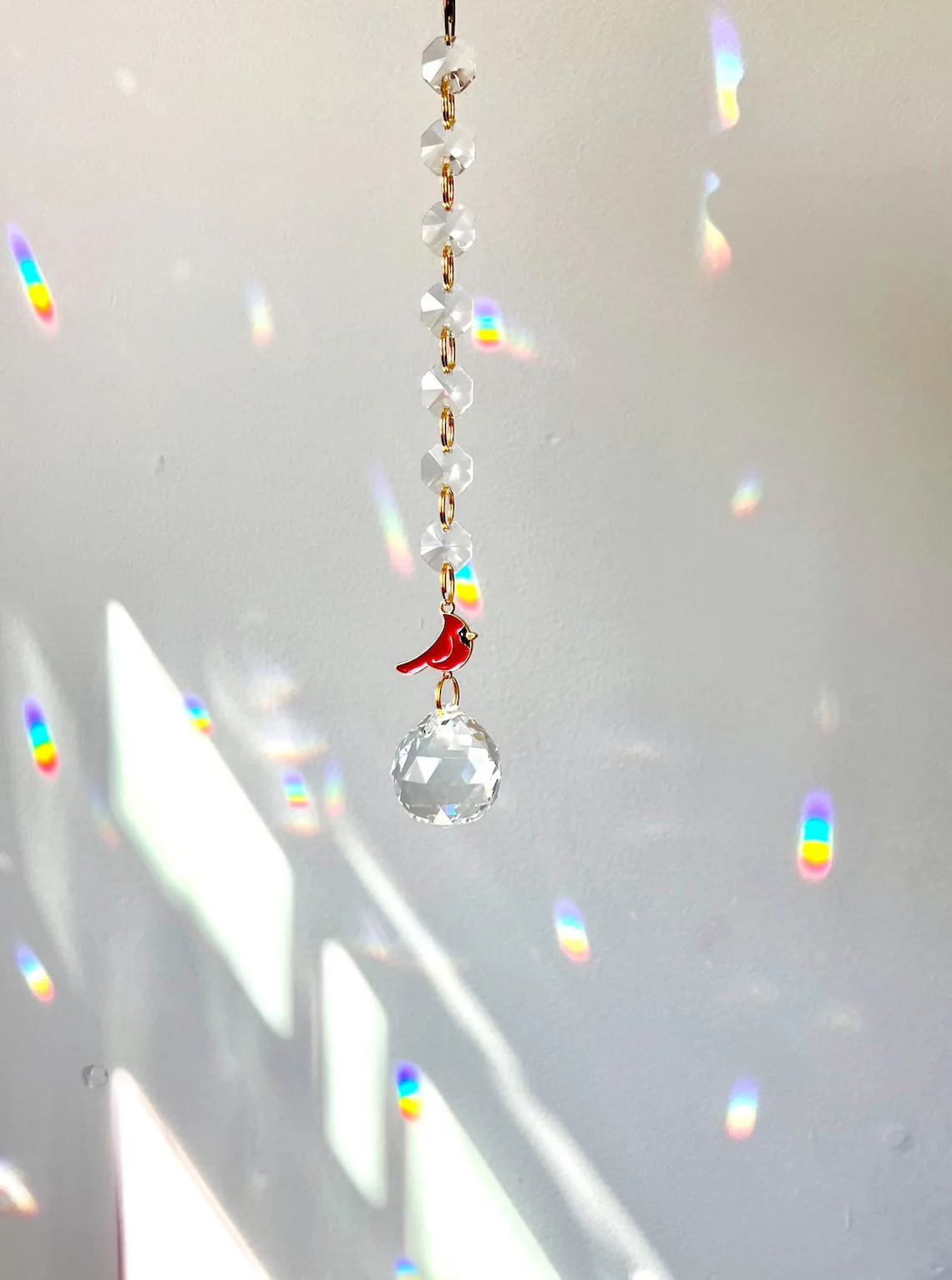 Eternal Rainbow SunCatcher – Cardinal or Blue Jay - Image 3
