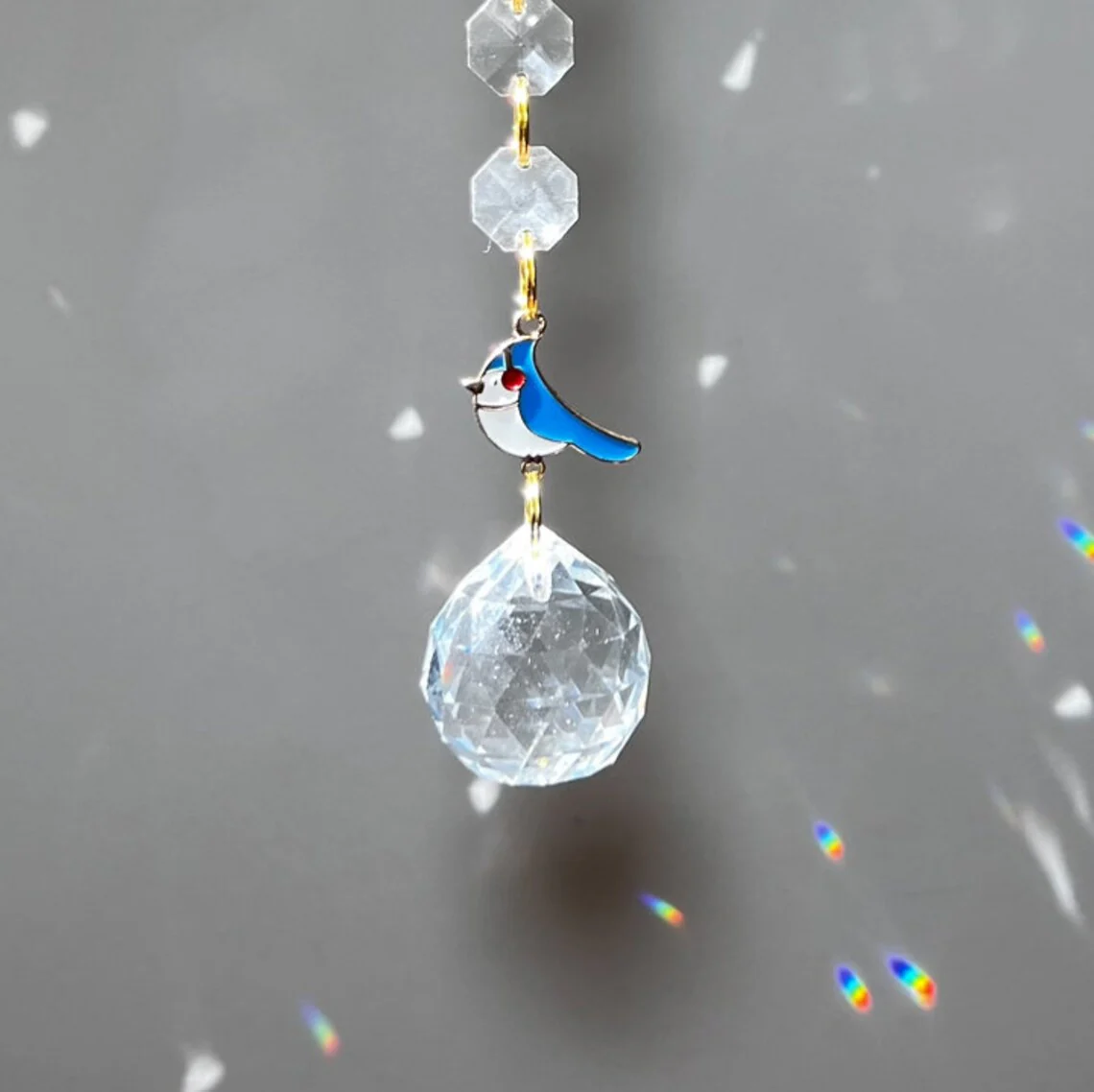 Eternal Rainbow SunCatcher – Cardinal or Blue Jay - Image 4
