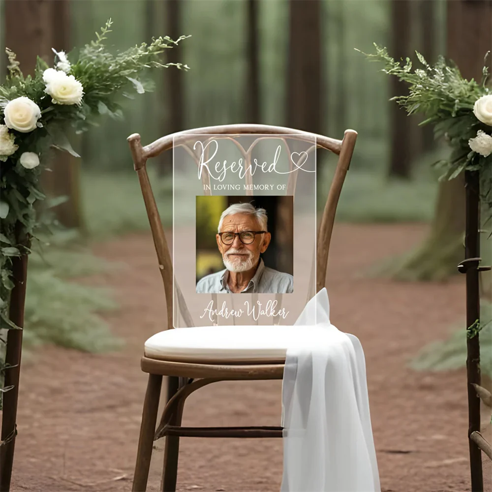 Reserved Memorial Sign, Personalized Memorial Plaque, In Loving Memory Wedding Decor, Sympathy Gift, Memorial Acrylic Wedding Sign - Image 6