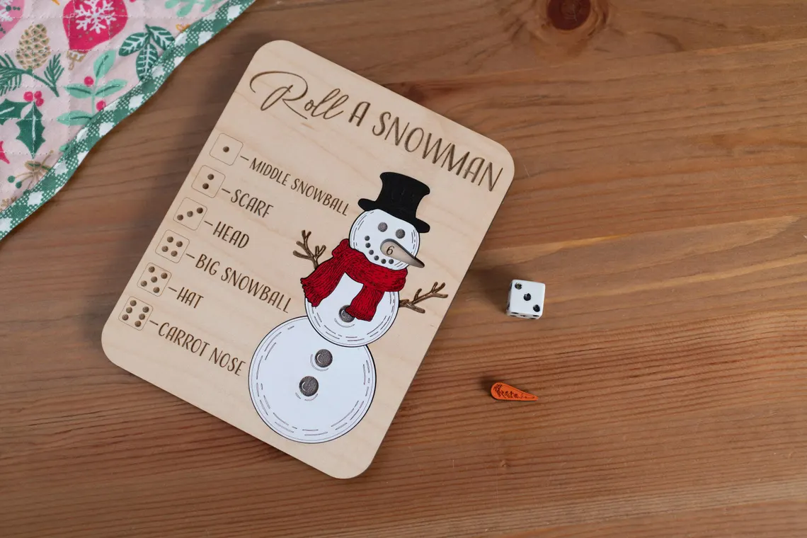 Roll-A-Snowman Christmas Puzzle Game | Kids Party & Stocking Stuffer - Image 8