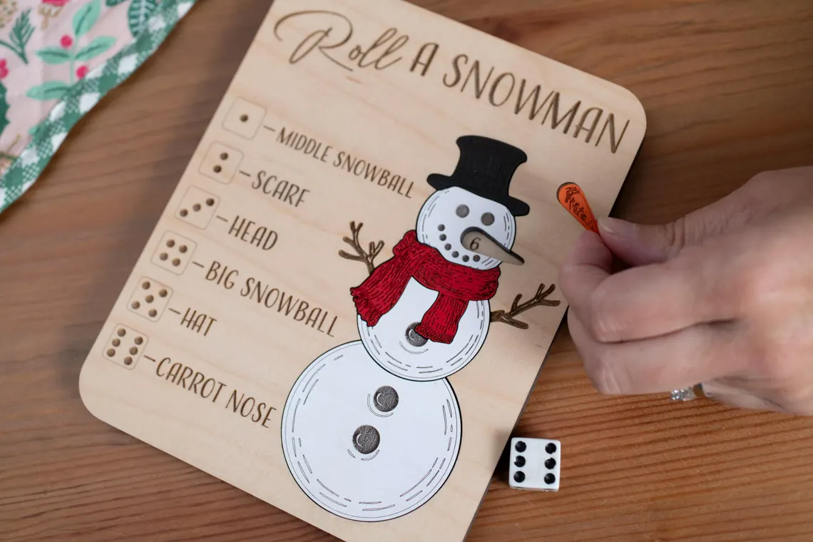Roll-A-Snowman Christmas Puzzle Game | Kids Party & Stocking Stuffer - Image 9