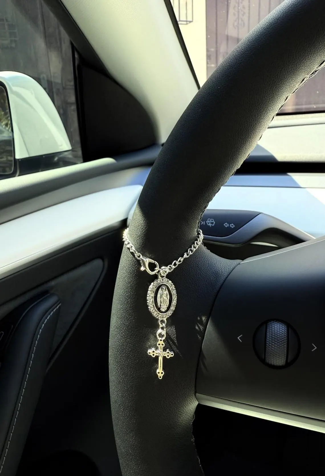 Custom Rosary Car Charm – Car Accessory in 6 Colors & 2 Finishes - Image 8