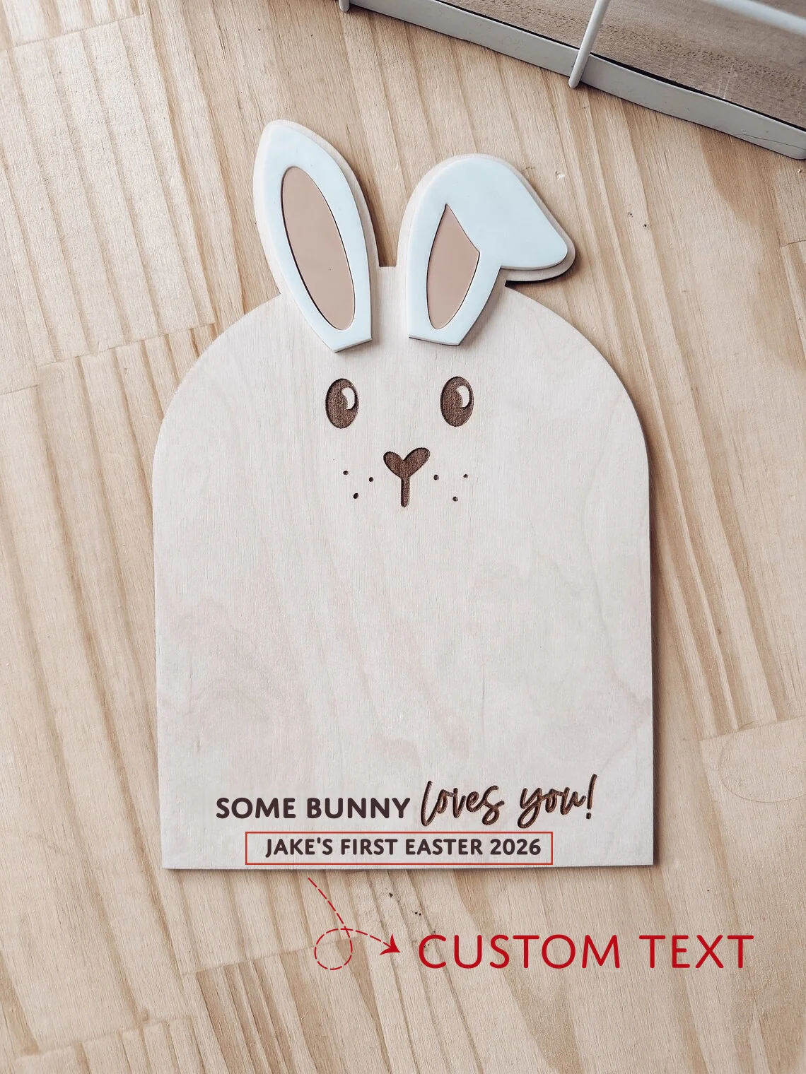 Some Bunny Loves You Footprint Sign – Baby’s First Easter Keepsake - Image 3