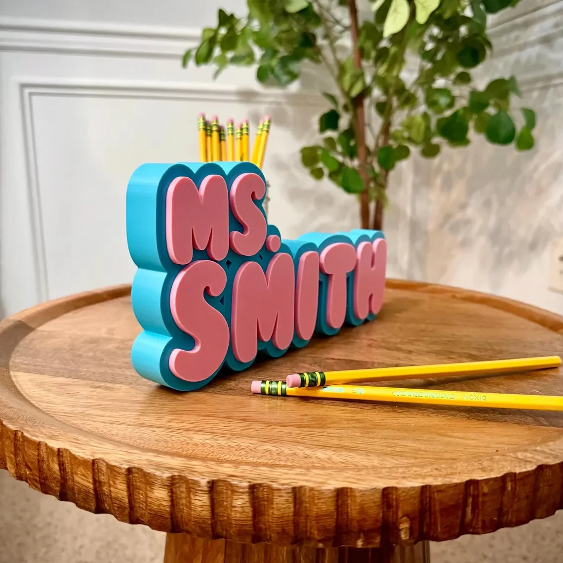 Personalized Teacher Name Sign – Custom Desk Nameplate Gift - Image 2