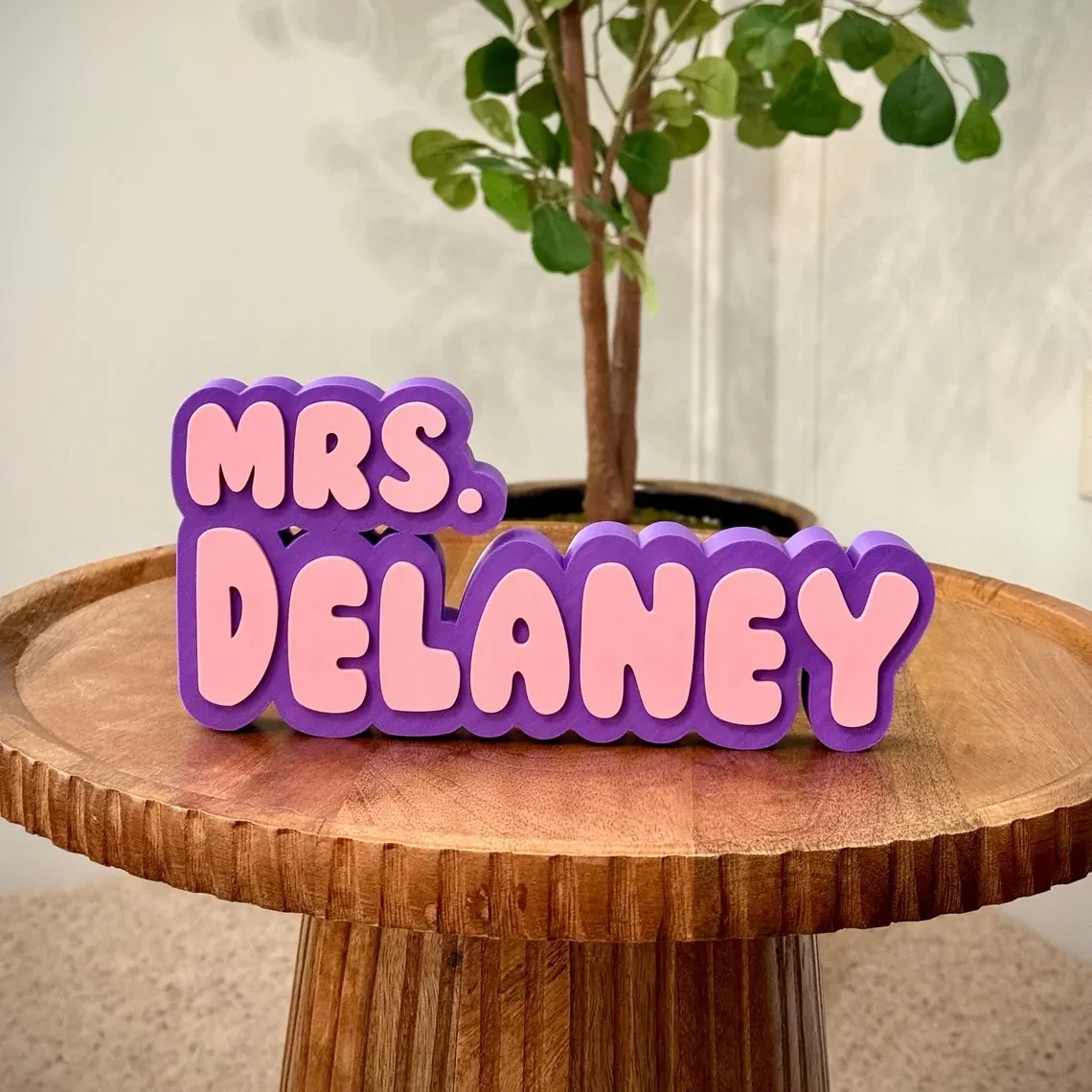 Personalized Teacher Name Sign – Custom Desk Nameplate Gift - Image 3