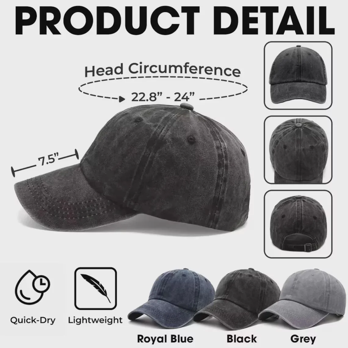 This Grandpa Belongs To – Personalized Vintage Denim Hat - Image 6