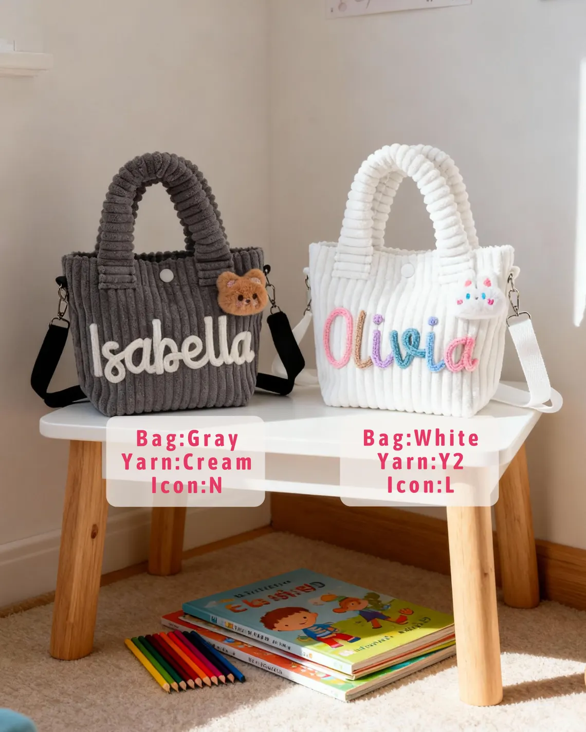 Personalized Toddler & Kids Crossbody Bag – Custom Name Purse - Image 9