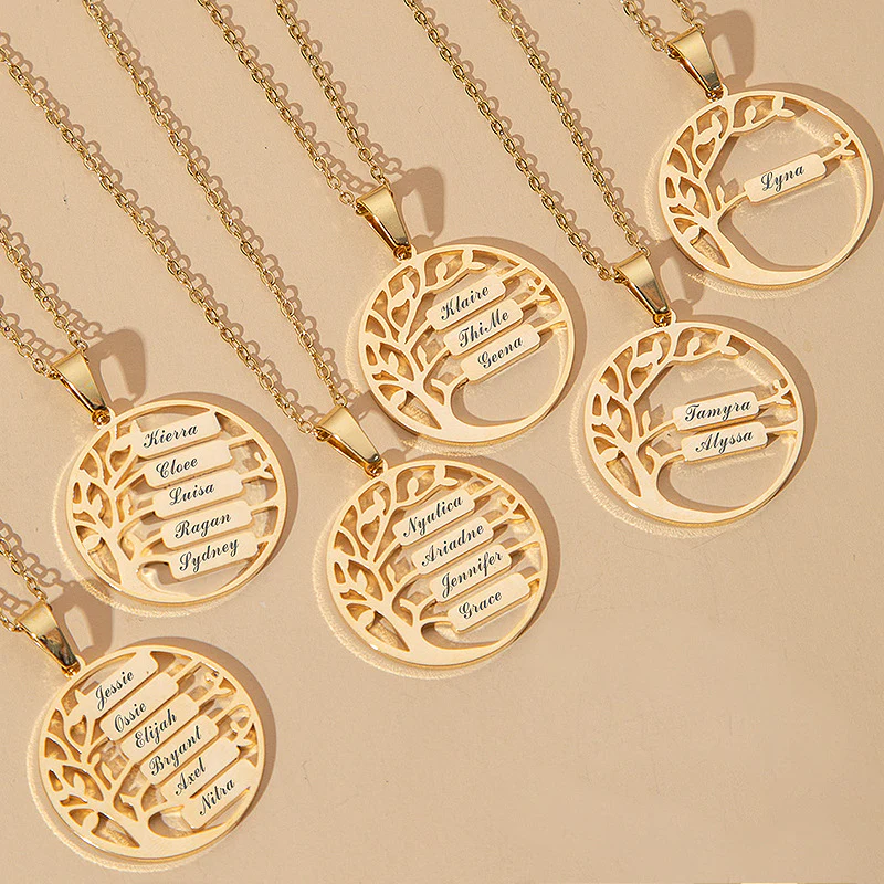 Tree of Life Necklace – Personalized Family Name Gift for Mom - Image 5